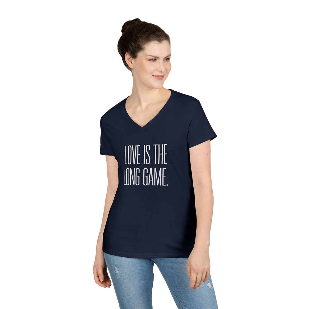Love Is the Long Game - Women’s V-Neck Tee