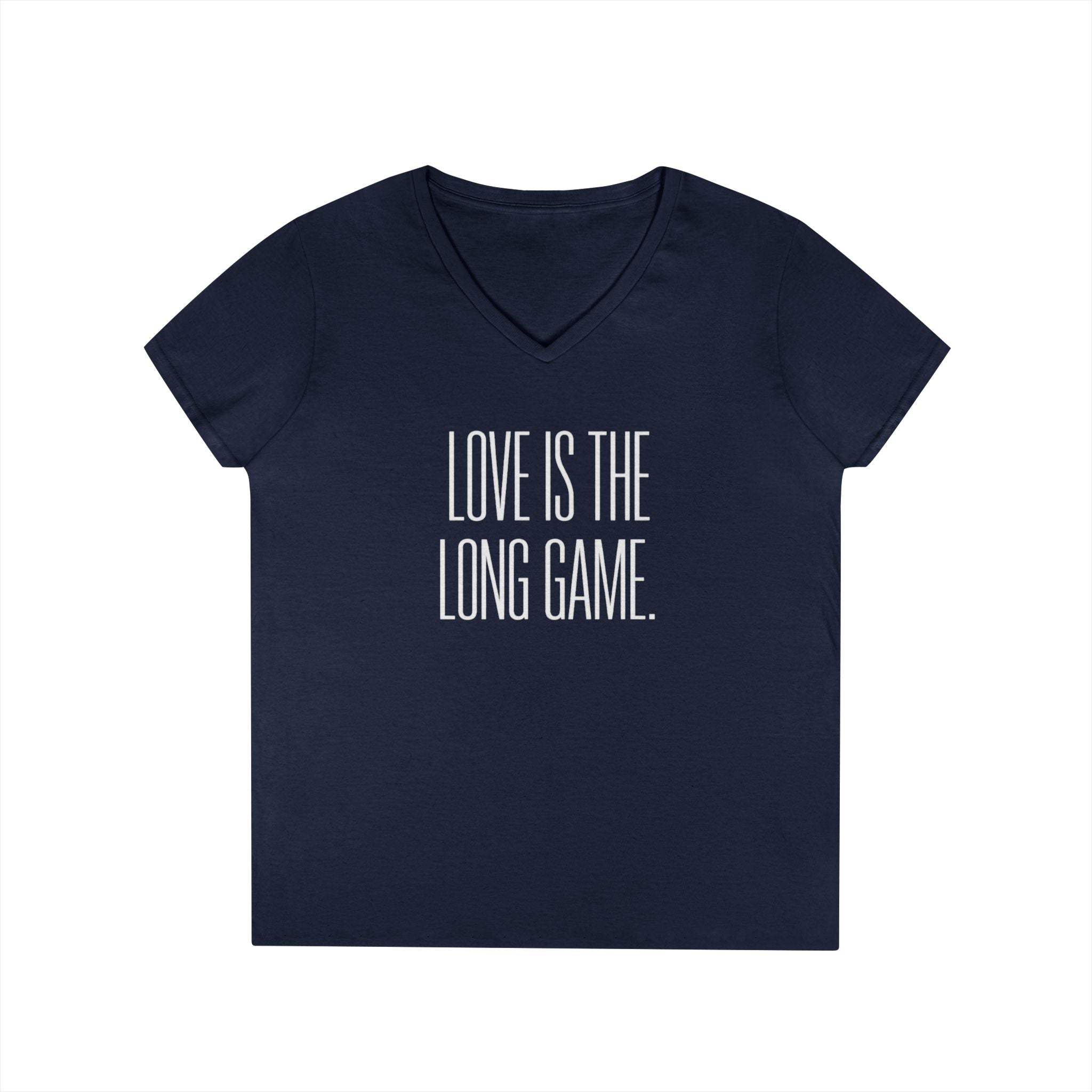 Love Is the Long Game - Women’s V-Neck Tee