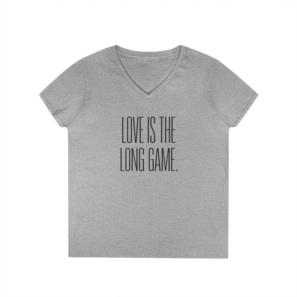 Love Is the Long Game - Women’s V-Neck Tee