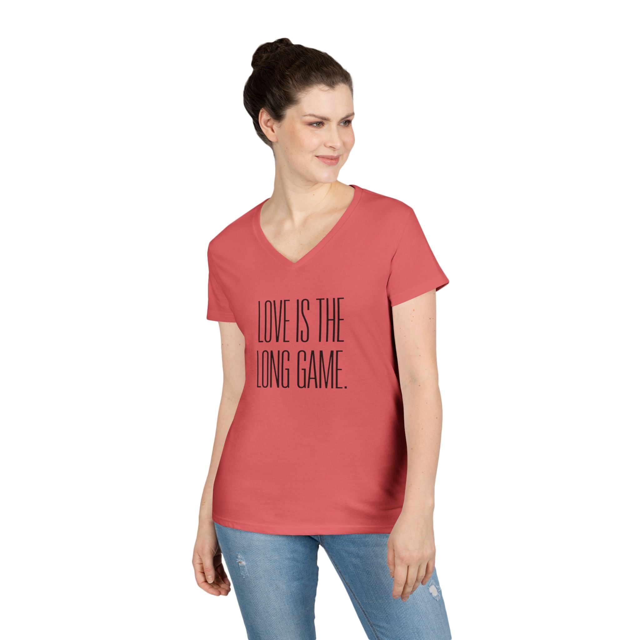 Love Is the Long Game - Women’s V-Neck Tee