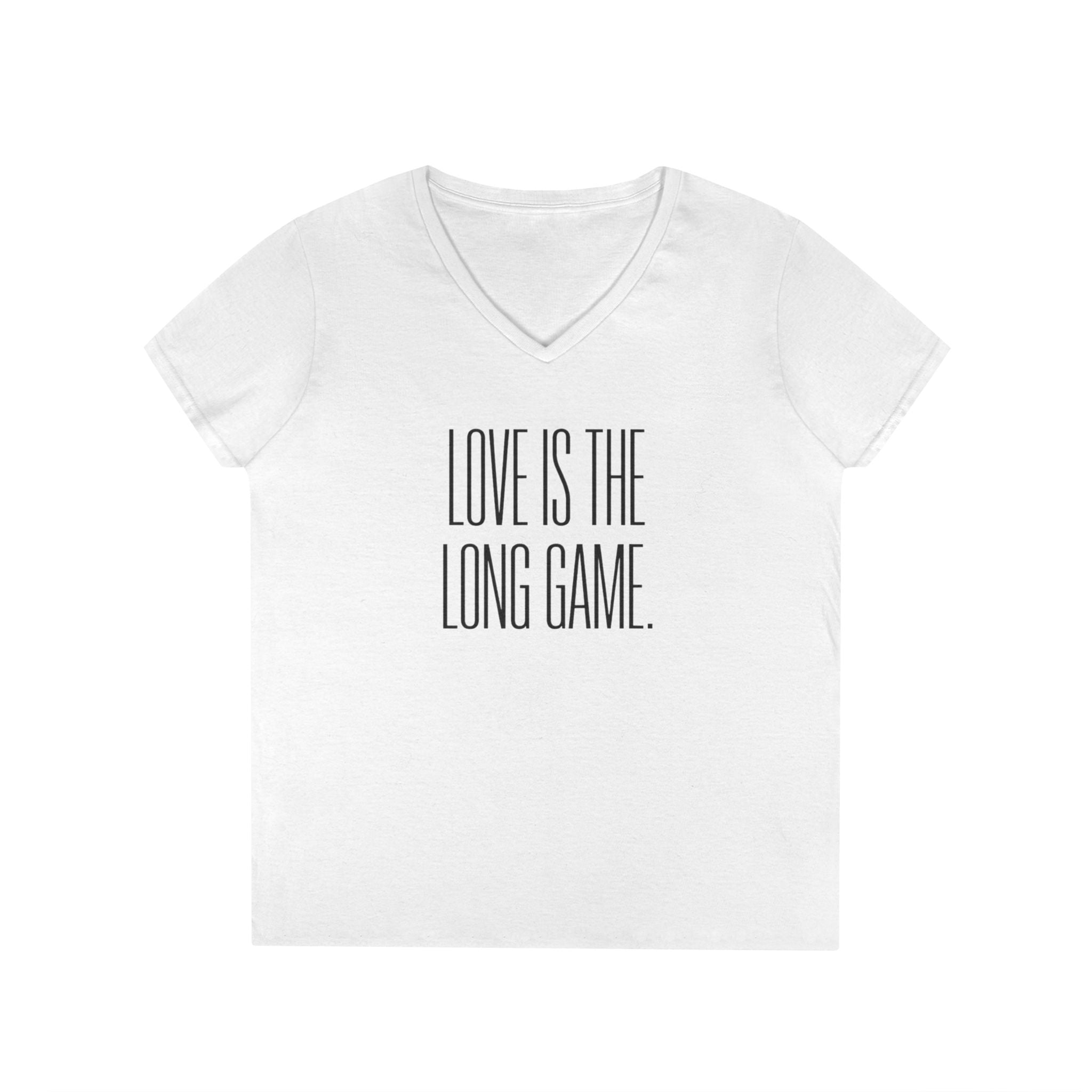 Love Is the Long Game - Women’s V-Neck Tee